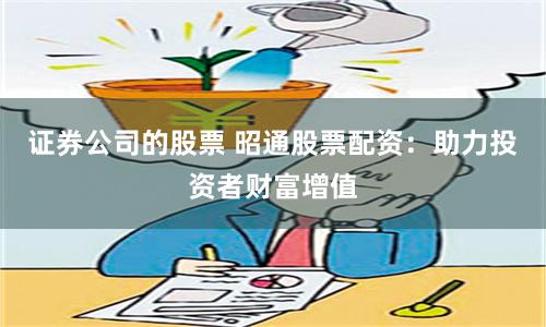 证券公司的股票 昭通股票配资：助力投资者财富增值